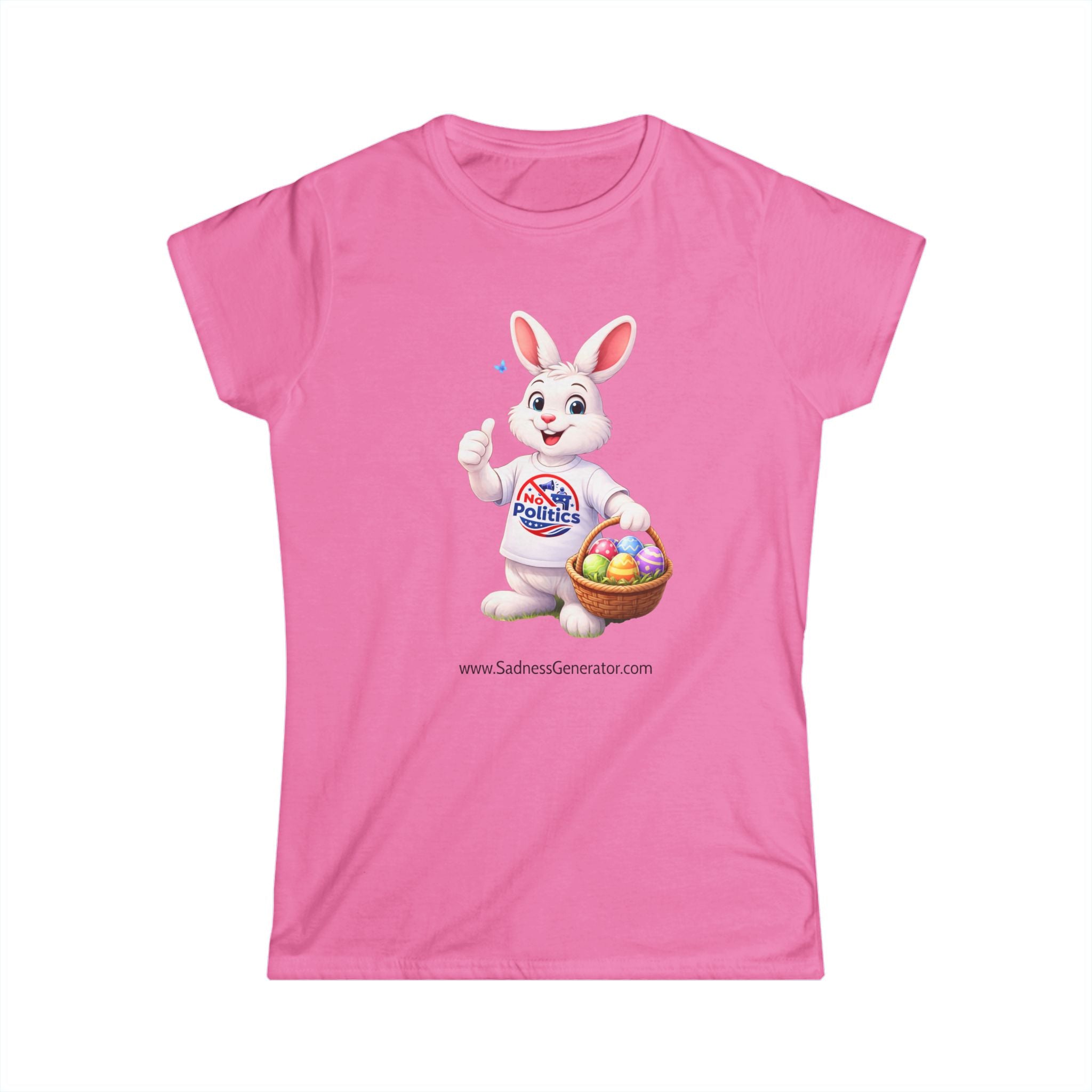 Easter Bunny Tee — Cute Basket of Colorful Eggs Women's Shirt