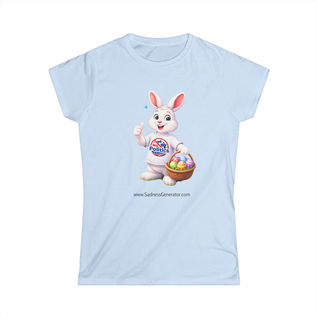 Easter Bunny Tee — Cute Basket of Colorful Eggs Women's Shirt